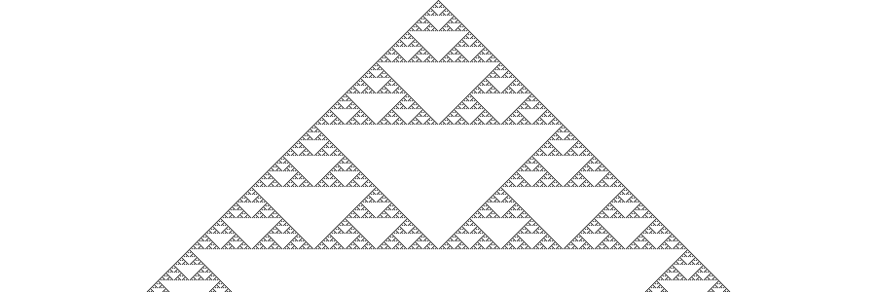 Figure 7.14: Wolfram elementary CA, rule 90, at higher resolution